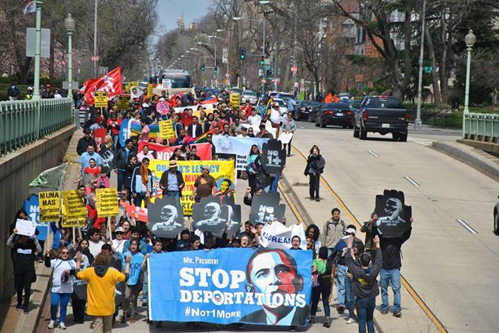 The march had a clear message to Obama: stop deportations now!